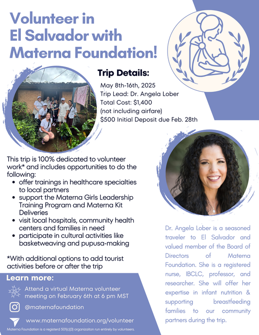 Travel May 2025 to El Salvador as a Volunteer with Materna Foundation