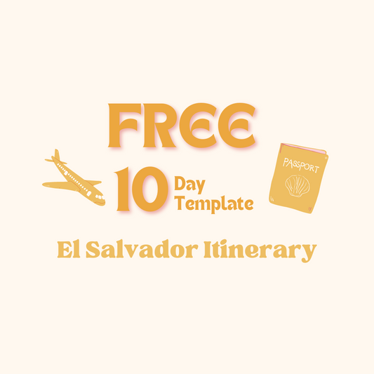 Free El Salvador Template Itinerary